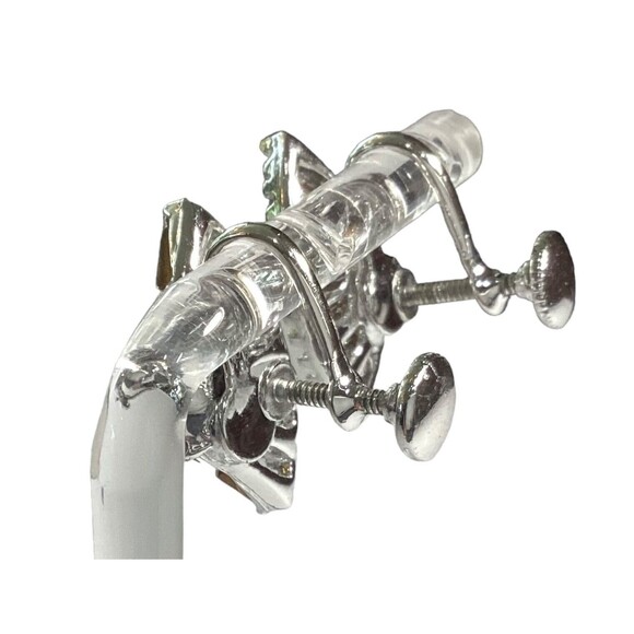 Rhinestone Vtg Wedding Screwback Earrings Silver Tone Setting - Picture 2 of 3